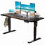 Bureau pour travailler debout électrique à hauteur réglable de 63 po x 30 po, bureau pour travailler debout et debout avec planche d'épissure (bureau + cadre à moteur simple)