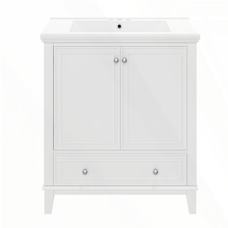 Meuble-lavabo 30 po avec lavabo, Blanc