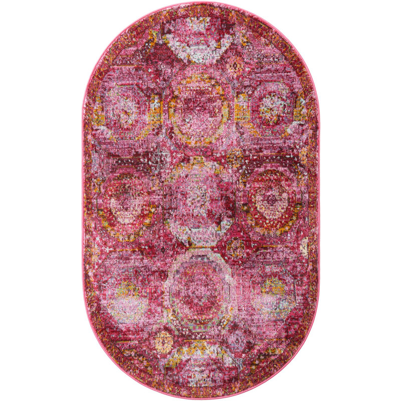 Mekeba Oriental Indoor Rug, Oval 3'3" x 5'3"