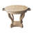 Wanetta 27.16'' tall 2 - Drawer End Table,Curved Legs Farmhouse Style Small Size Round Dining Table End Table Side Table Coffee Table for Dinette, Kitchen, Dining Room or Living Room, Natural Wood Grain Distressed -1069641775