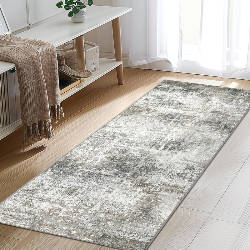 Performance Machine Washable Area Rugs, Runner 2' x 7', Gray