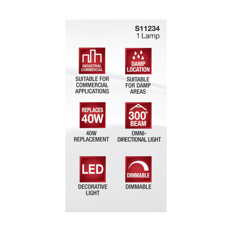 5 Watt Clear LED Bulb, 3000K