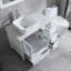 Ensemble de meuble-lavabo simple 36,6 po avec miroir Diem-1730061022