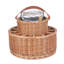 Wicker Garden Party Drinks Chilled Basket with Tweed effect Lining