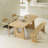  Modern Burlywood Rectangular Solid Wood Dining Table-774601728