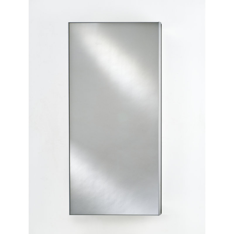 Armoire à pharmacie encastrée sans cadre avec 4 tablettes réglables Twitty, H 36 po x l 15 po x P 4 po, Bords polis