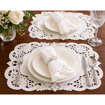 Rose Trellis Cutwork Placemats Set of 4