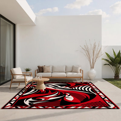 Tapis intérieur et extérieur Abstract Prime Inferno