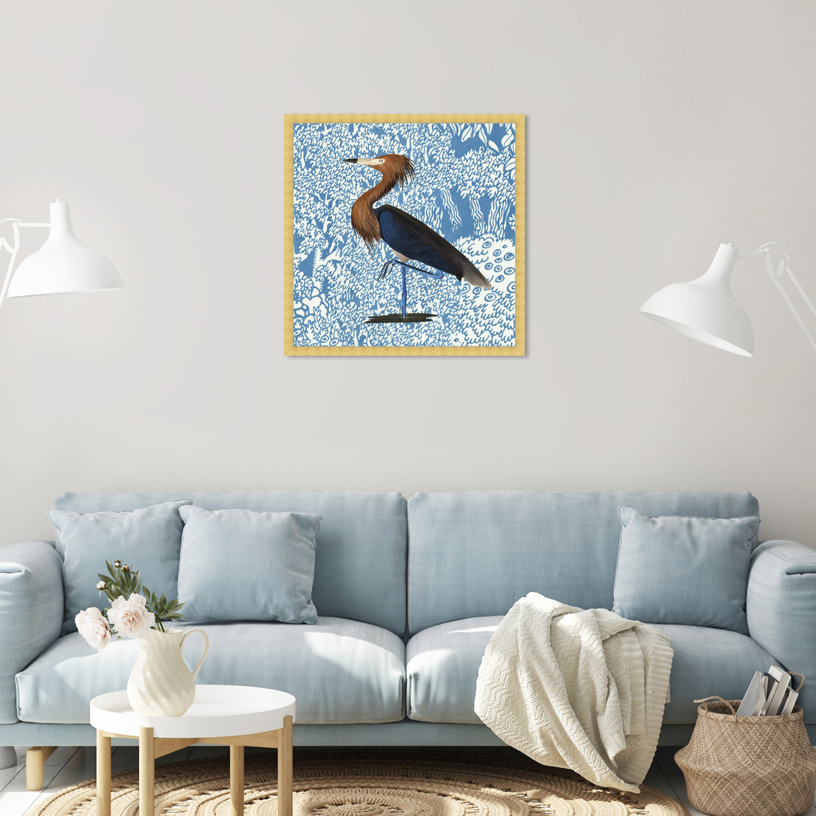 Bird Pose by Oliver Gal, Gold, 26" H x 26" W x 0.5" D