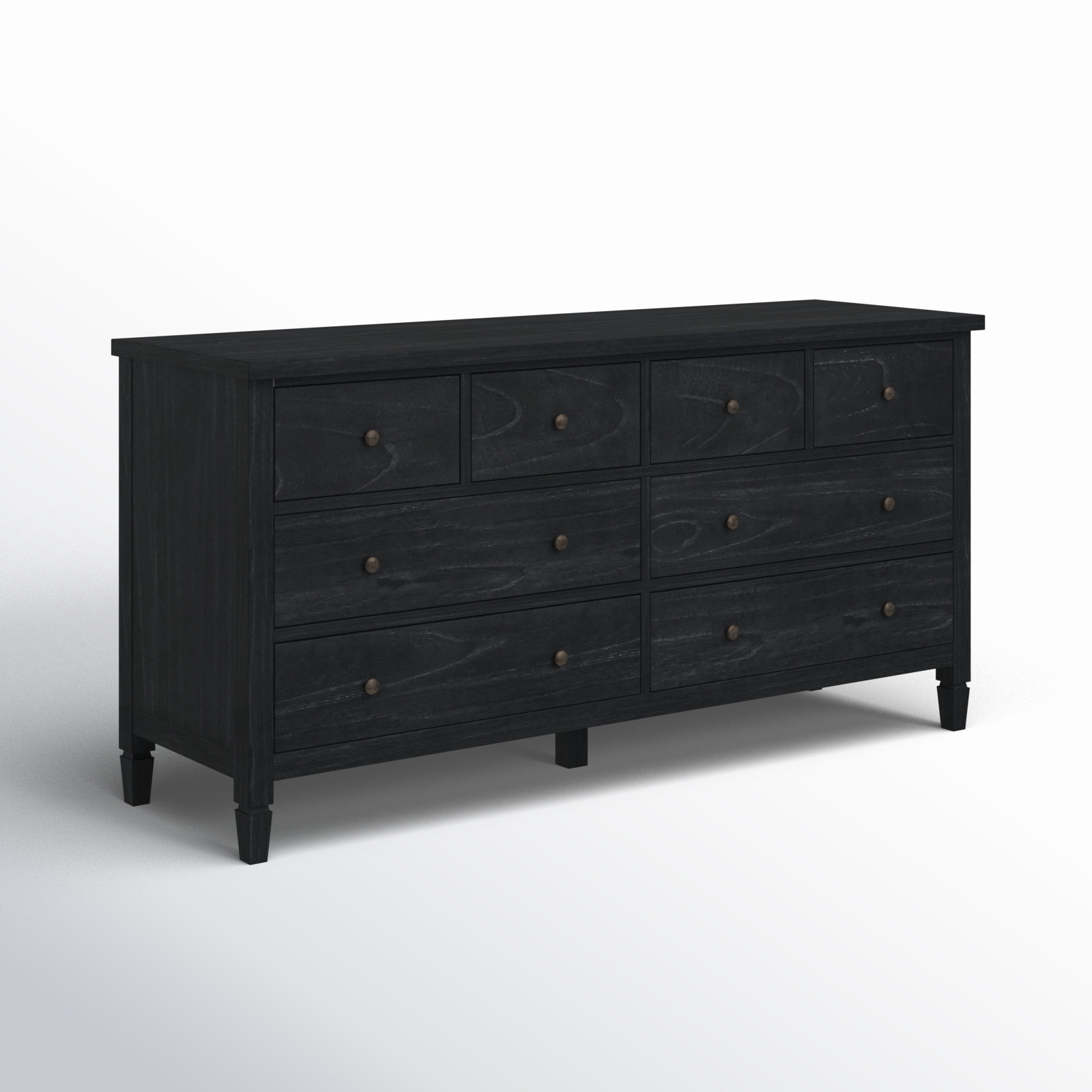 Charleston 8-Drawer Dresser, Washed Black