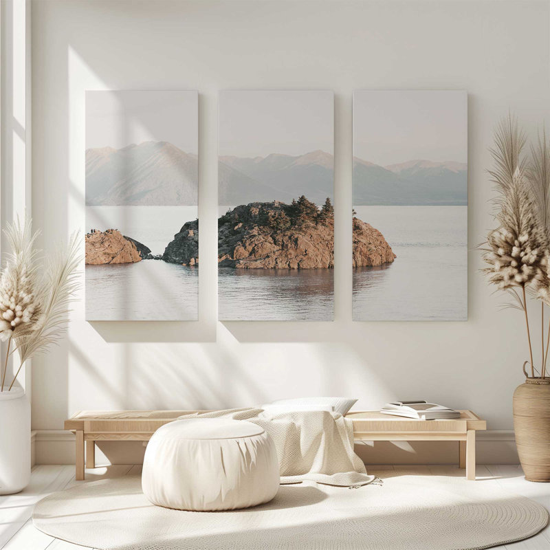 Solitude Serenade | 3 Panel Split Large Canvas Print, 36" H x 54" W
