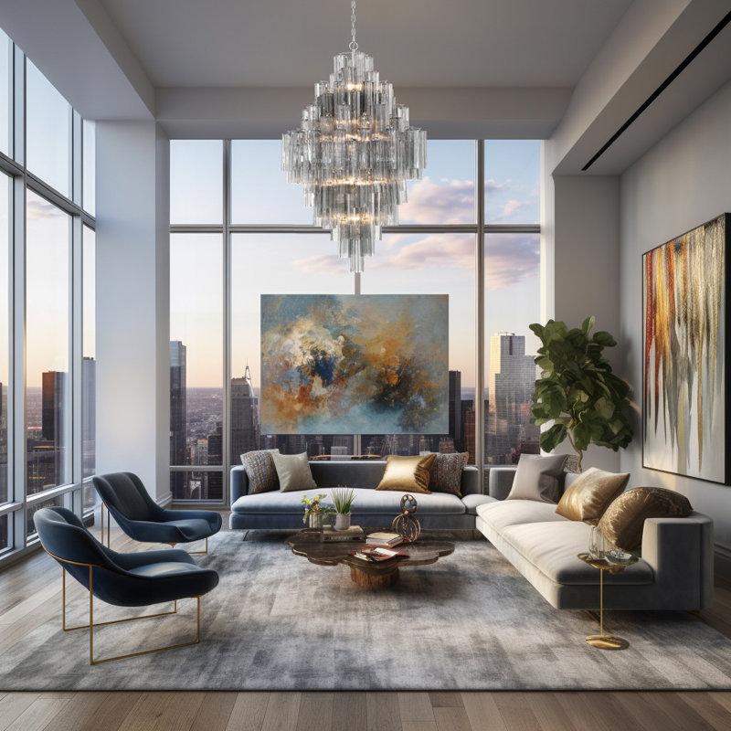 Quinzio 20 - Light Dimmable Tiered Chandelier