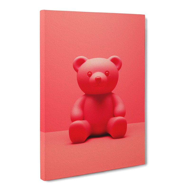 Teddy Bear Minimalism - Print, 50cm H x 35cm W x 3cm D