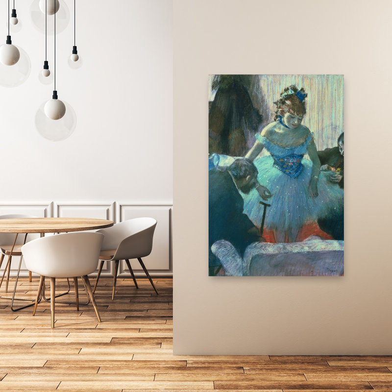 Danseuse dans sa loge - Affiche murale contemporaine abstraite impressionniste, H 48 po x l 32 po