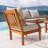 Livingston 4-Person Teak Outdoor Conversation Set With Cushions
