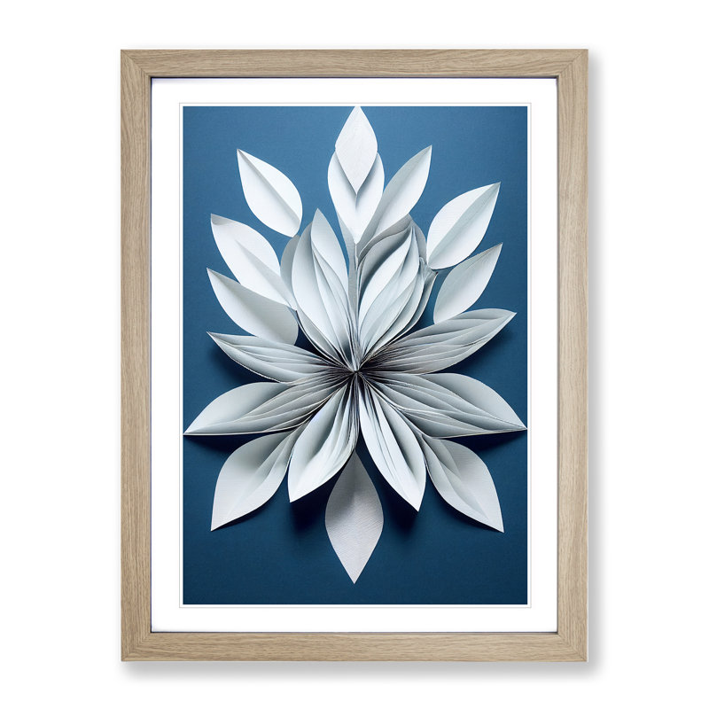Luscious Flower - Framed Print, 64cm H x 46cm W x 2cm D, Oak