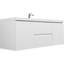 Meuble-lavabo mural peu encombrant avec lavabo de grande qualité et grand espace de rangement