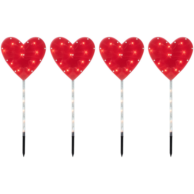 Paire de piquets rouges Red Heart