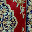 Tapis beige/rouge en laine tissé à la main mughal jardin Randall