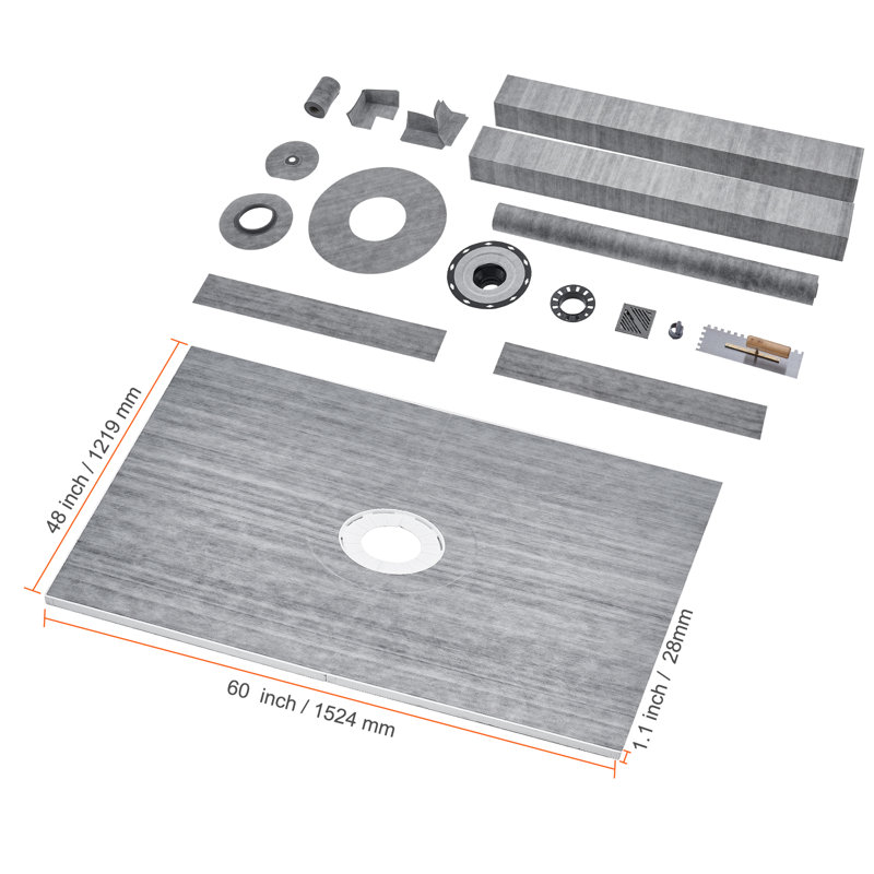 60'' W 48'' D Shower Base