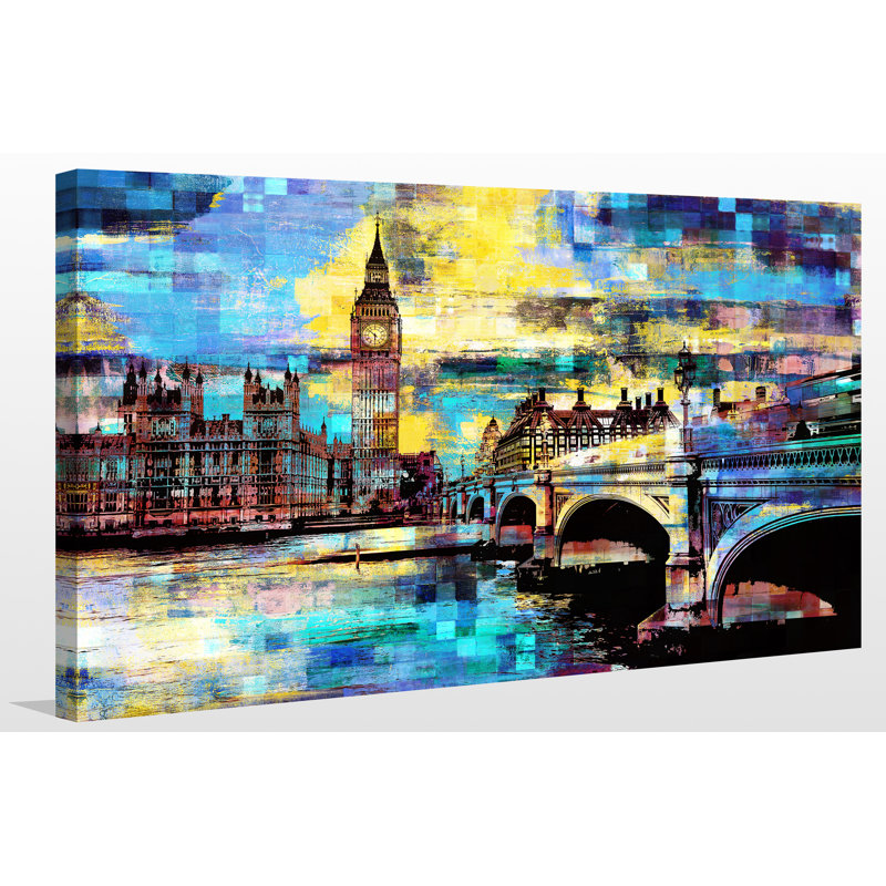 Big ben iv-impression d’art graphique sur toile tendue, H 18 po x l 30 po x P 1 po