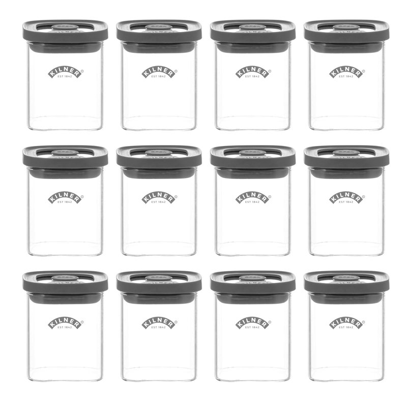 Kilner Fresh Storage Spice Jar Set 0.16 Litre, 12