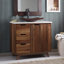 Topanga 36" Single Bathroom Vanity Base Only in Walnut