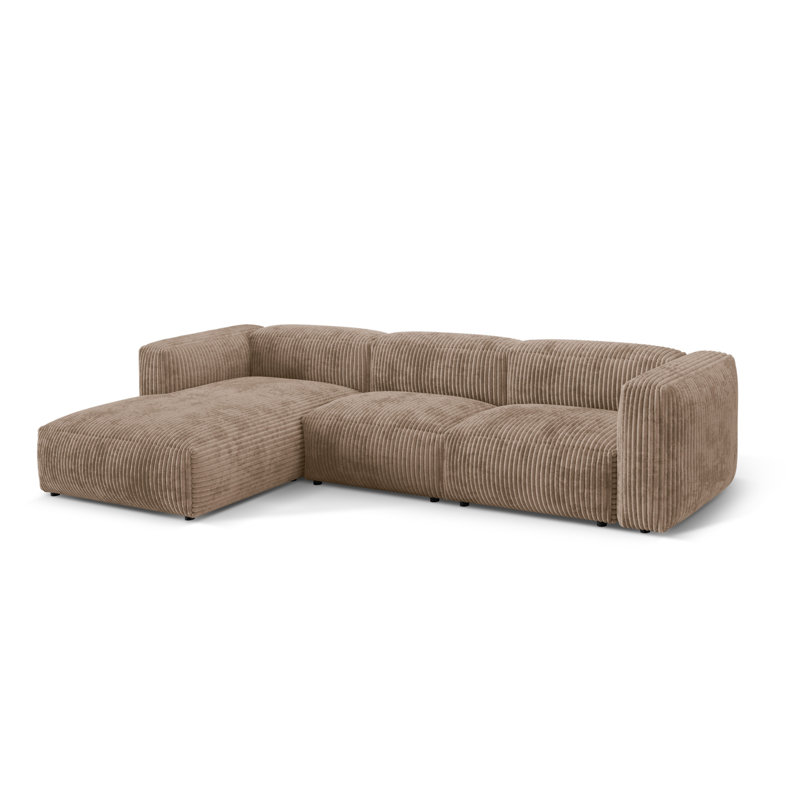 Betsayda 3 Seater Corner Sofa , Acorn