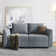 61" Square Arm Modular Loveseat with Storage Space