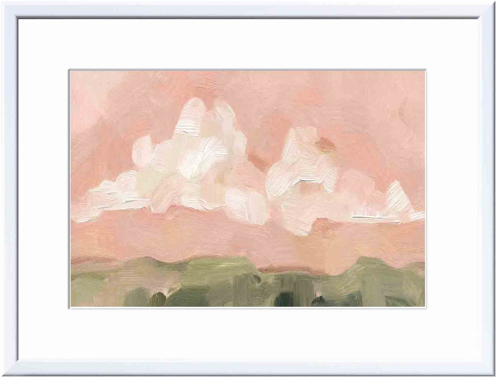 Pink Haze Sunset I by Emma Scarvey, Black, 25.8" H x 35.8" W x 1.18" D