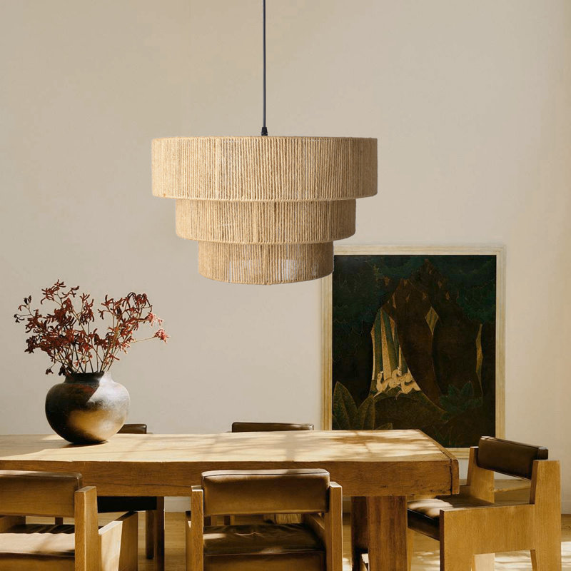 Luminaire suspendu géométrique naturel à 1 lumière Lagoudera