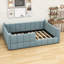Lit tapissier de plancher avec rails entourant-533436626-533436629