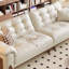 Canapé modulaire blanc en cuir véritable-1746874263
