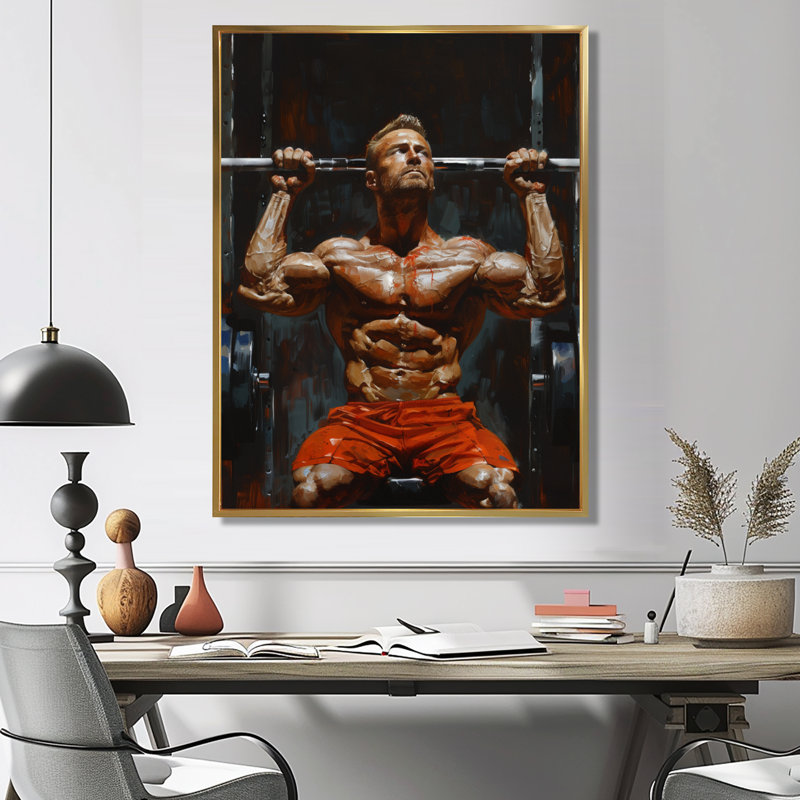 «Déterminée» haltérophile hommes de la concurrence I - décoration murale aérobie et de musculation