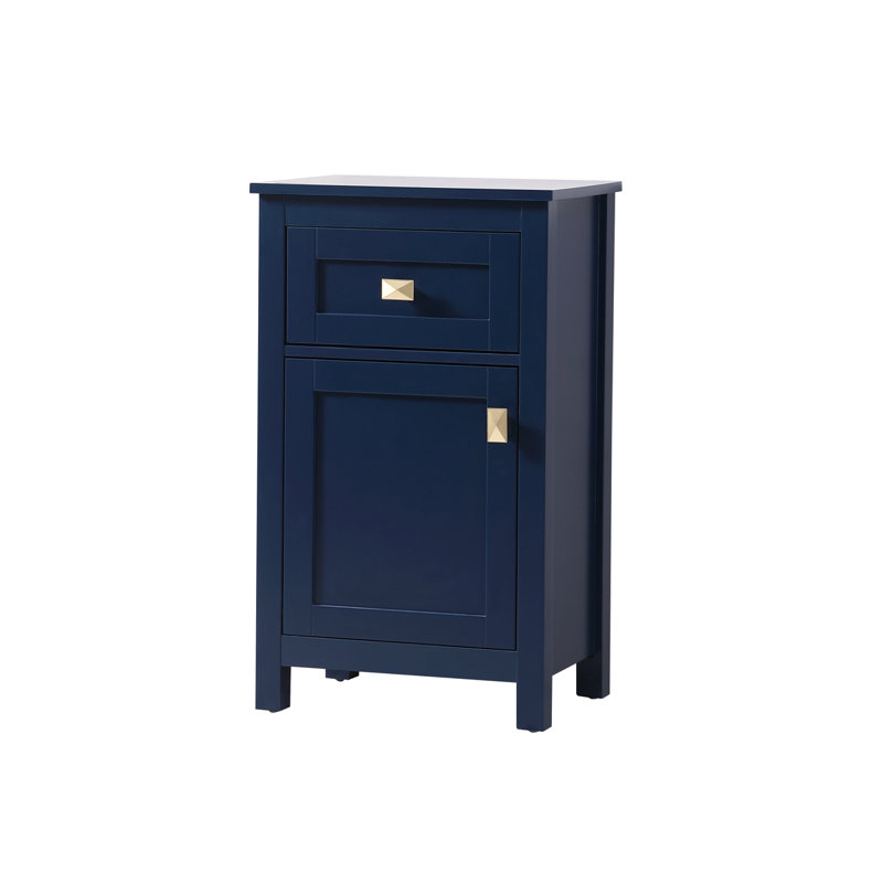 Rangement pour salle de bain Destinique, Bleu/doré