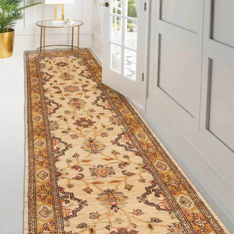 Tapis rectangulaire en laine 2 pi 11 po x 13 pi 8 po One-of-a-Kind Rectangle Ruy