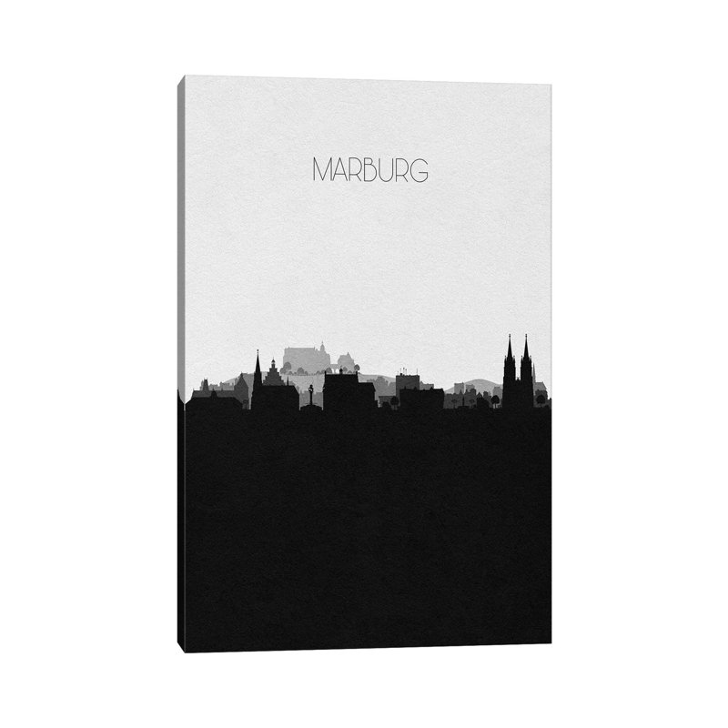 Marburg, Germany City Skyline by Ayse Deniz Akerman - Wrapped Canvas Print