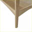 Table basse Rocket Angular Pecan avec verre trempé