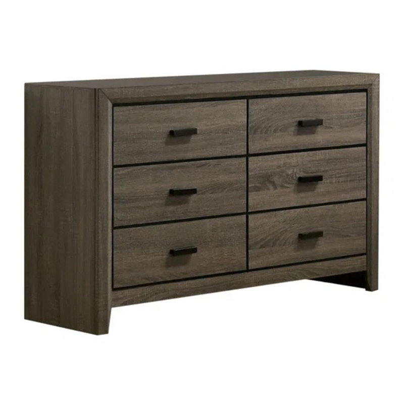 Commode grise 6 tiroirs 47,25 po Quillan
