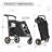Folding 3 Wheel Pet Stroller, Foldable Dog Jogger Stroller with Adjustable Handlebar and Mesh Window-93284059