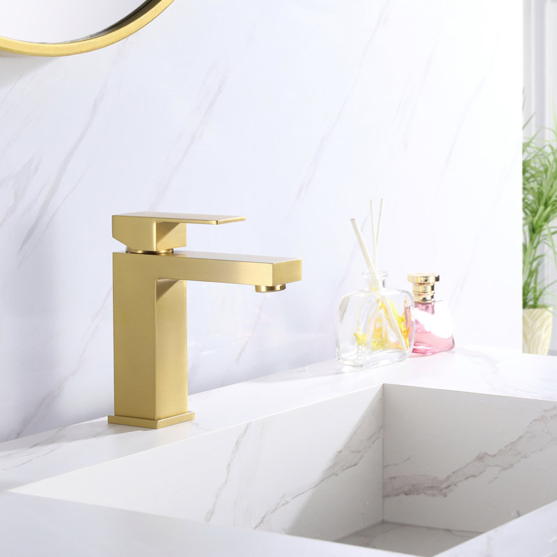 Single-handle Bathroom Faucet, Brushed Gold
