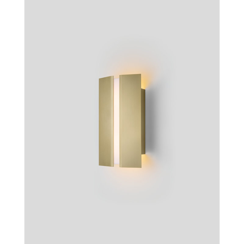 Rima Dimmable LED Flush Mount Sconce, 4000, Brushed Brass