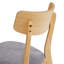 Chaises de salle à manger rembourrées Putnam avec dossier courbé et pieds en bois d'hévéa-201872606-201872607