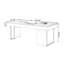 Bureau à 3 tiroirs brun noyer + gris massif massif + bois manufacturé + acier-892593576