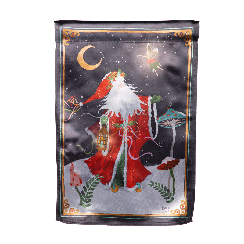 Drapeau de jardin réversible Santa's Forest of Wonder