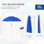 Parasol de plage portatif Outsunny-2126387225