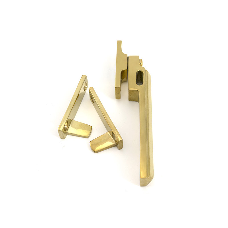 Art Deco Night-Vent Locking Fastener, Polished Brass
