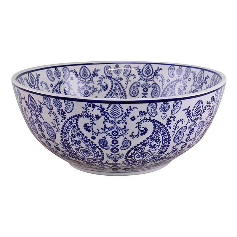 World Menagerie Dail Ceramic Salad Bowl