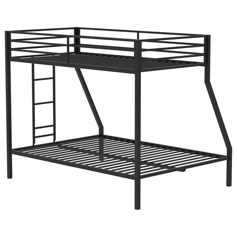 Jaydon Twin Over Full Bunk Bed, Black, Twin Over Full