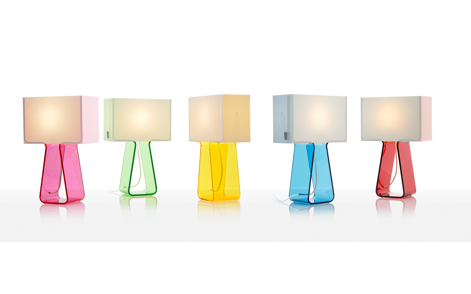 Pablo Designs Tube Top Bedside Lamp, Green